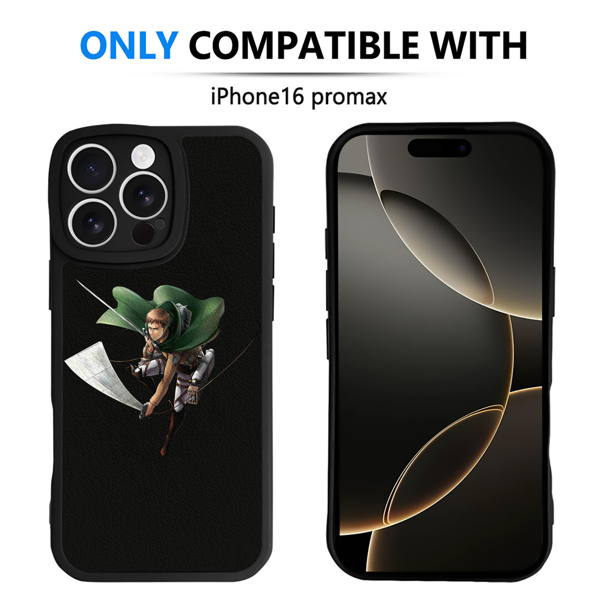 （画像用） 進撃の巨人 Attack on Titan 【iPhone 16シリーズ対応】シリコンスマホケース（レザー調） 材質：シリコン